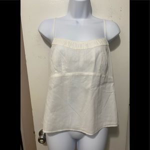 Cute white strap sleeves top